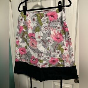 Vintage Y2K Eyeshadow retro floral skirt sz 9 boho hippie stretch